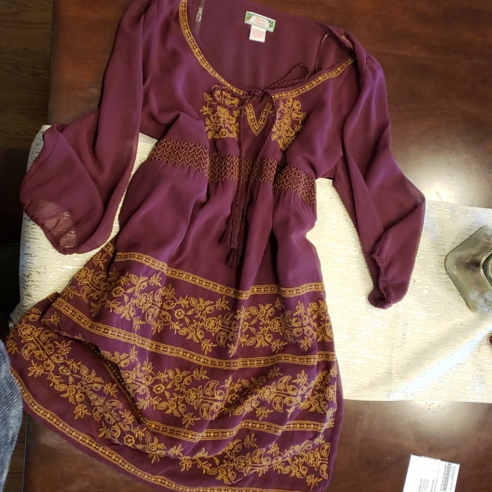 Embroidered Boho Dress